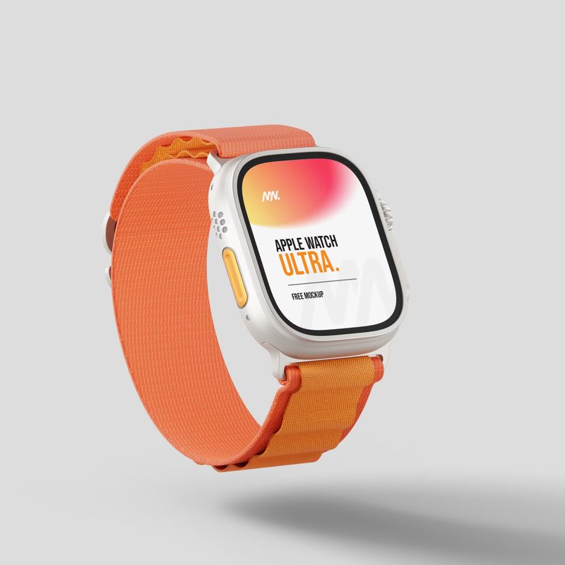 Free Apple Watch Ultra Mockup 3