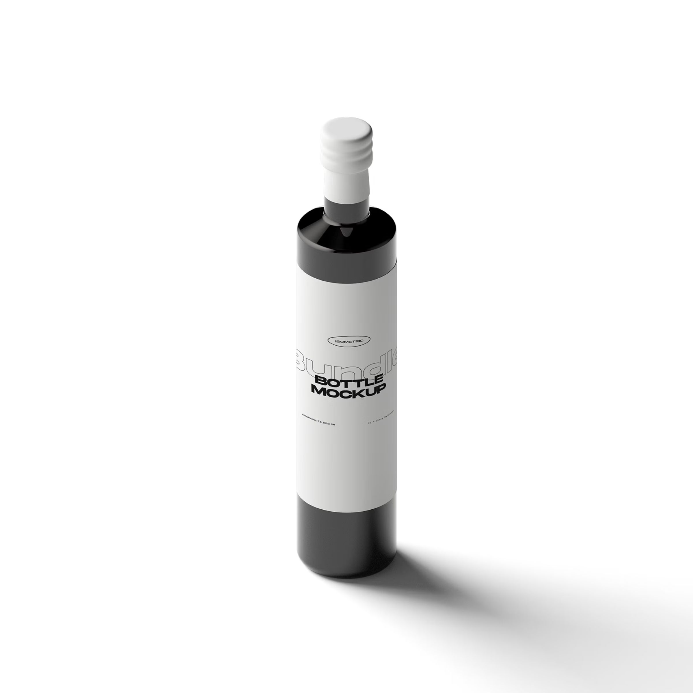 Free Bottle Mockup V12 Isometric