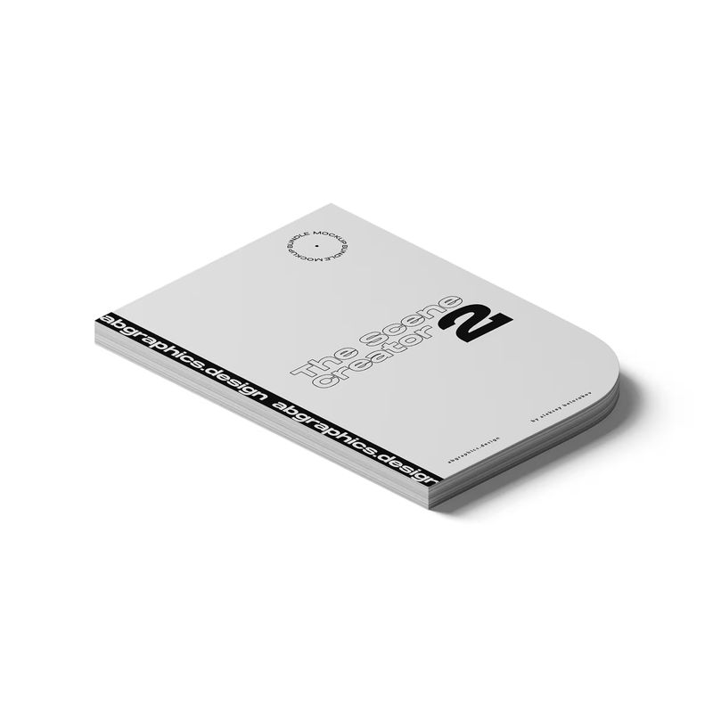 Free Closed Notepad Mockup V1 Isometric
