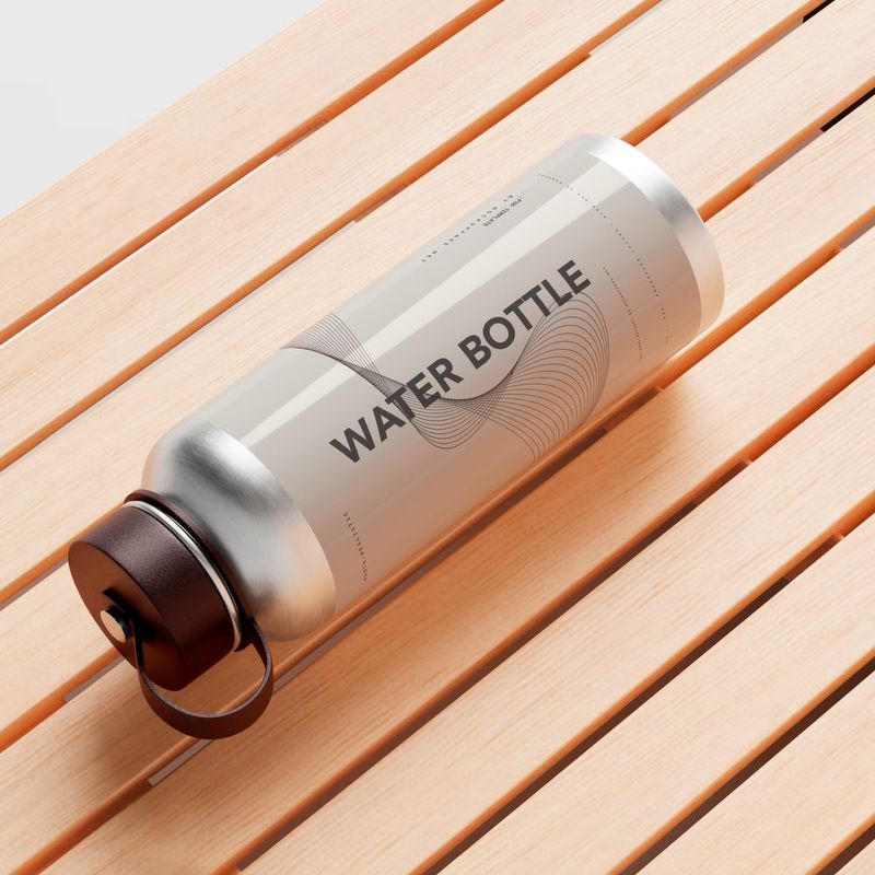 Aluminum Water Bottle Mockup 4