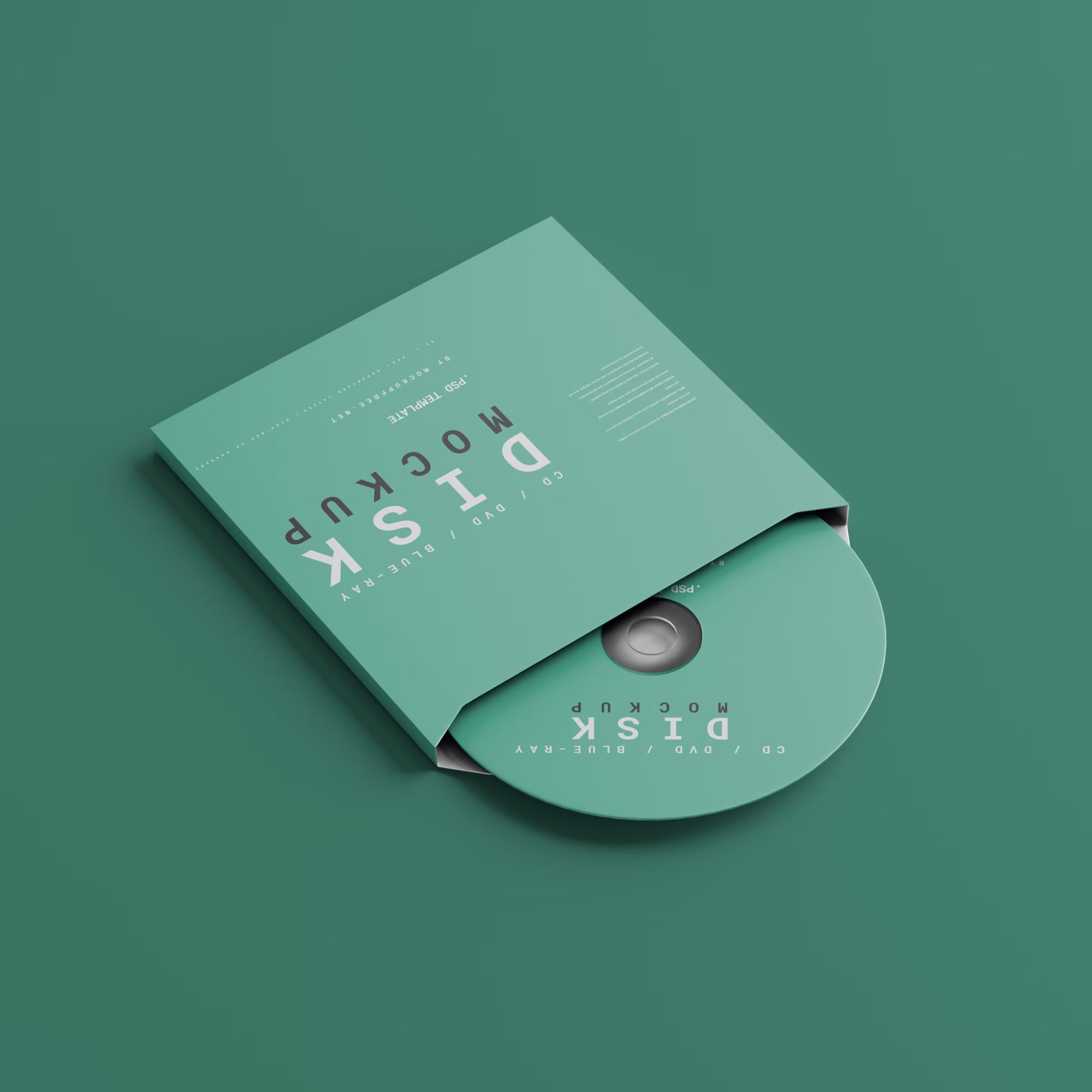 CD, DVD or Blue-Ray Disc with Box Mockups