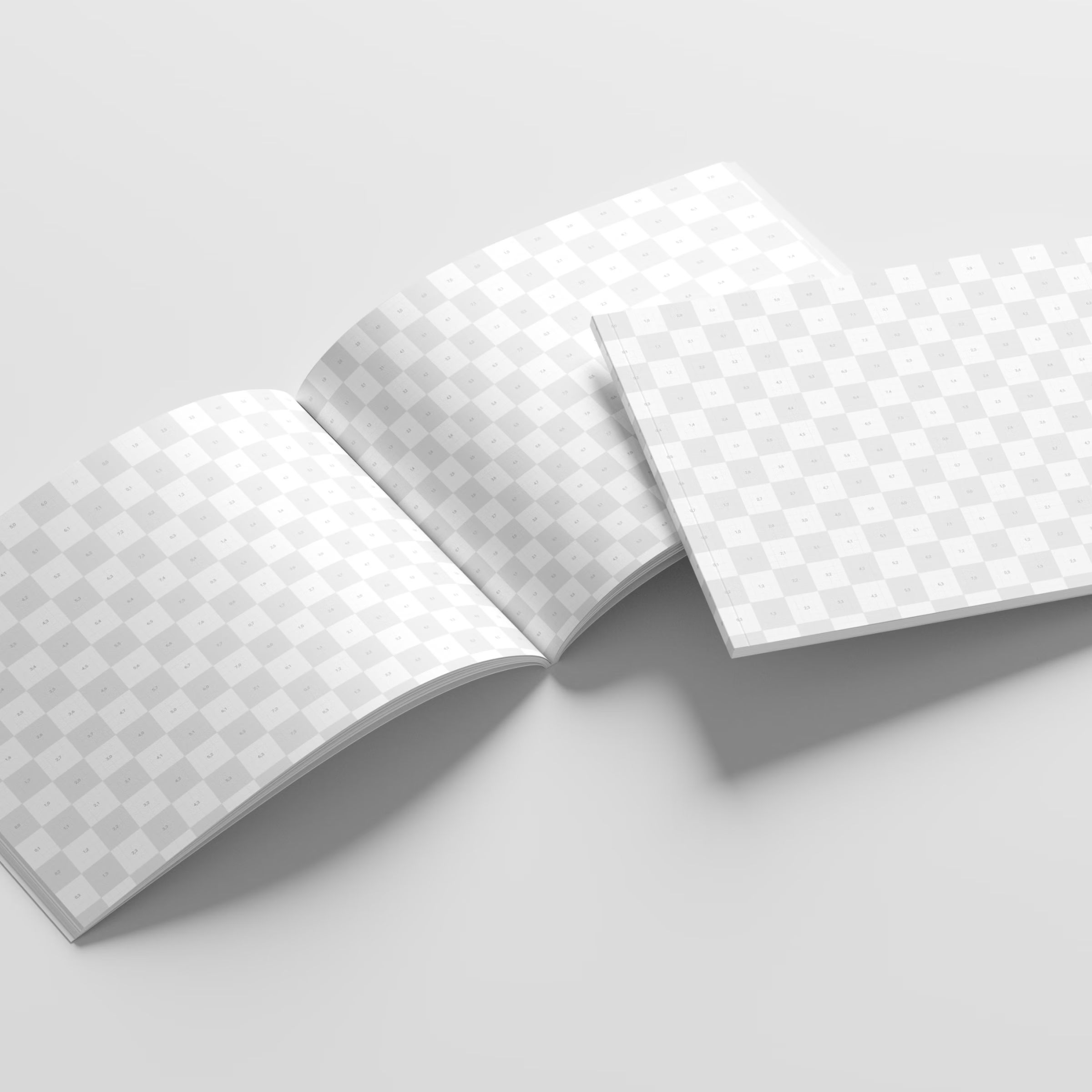 Free Open US Letter Magazine Mockup With Cover