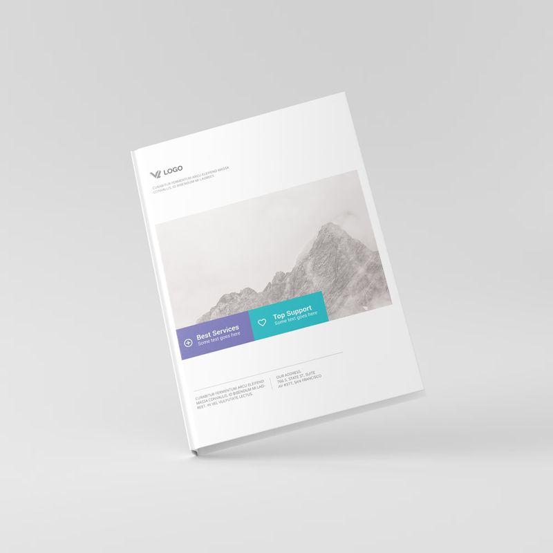 Portrait Hardcover Book Mockup 3