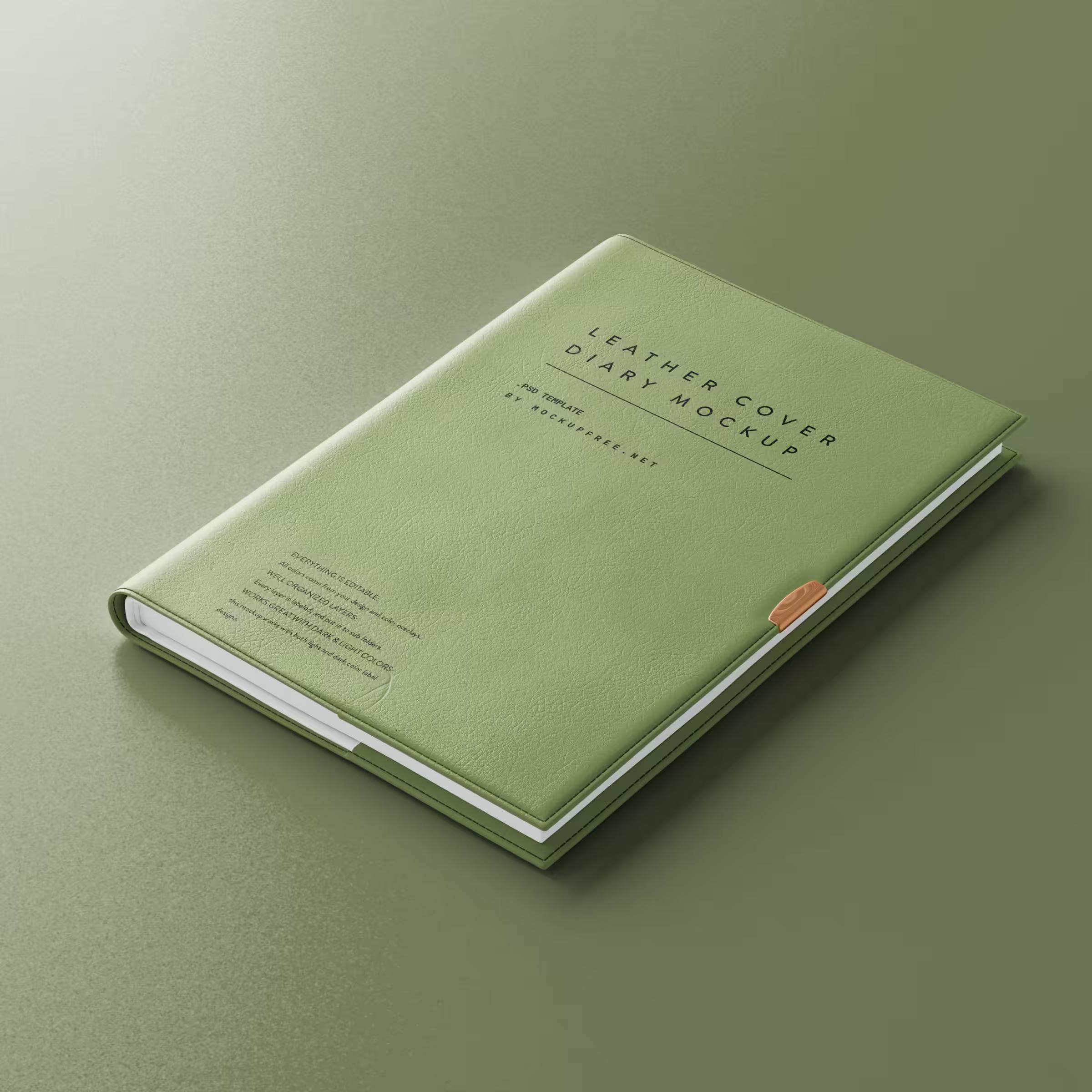 Leather Cover Diary Mockup 2