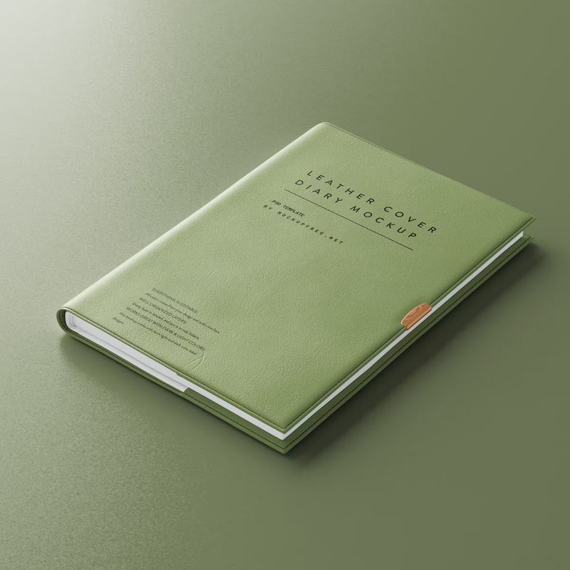 Leather Cover Diary Mockup 2