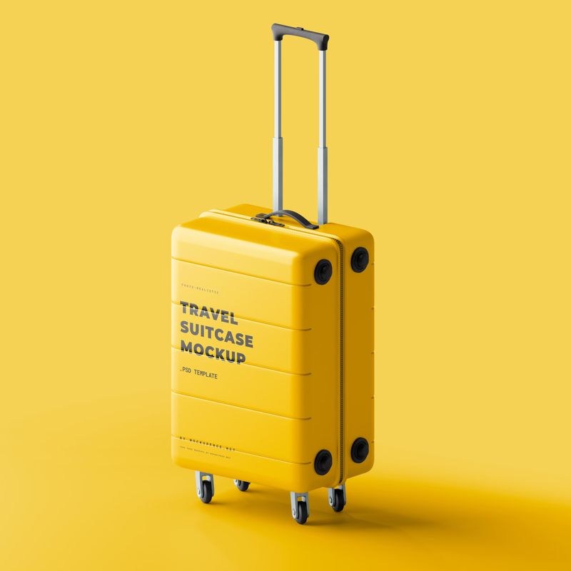 Travel Suitcase Mockup