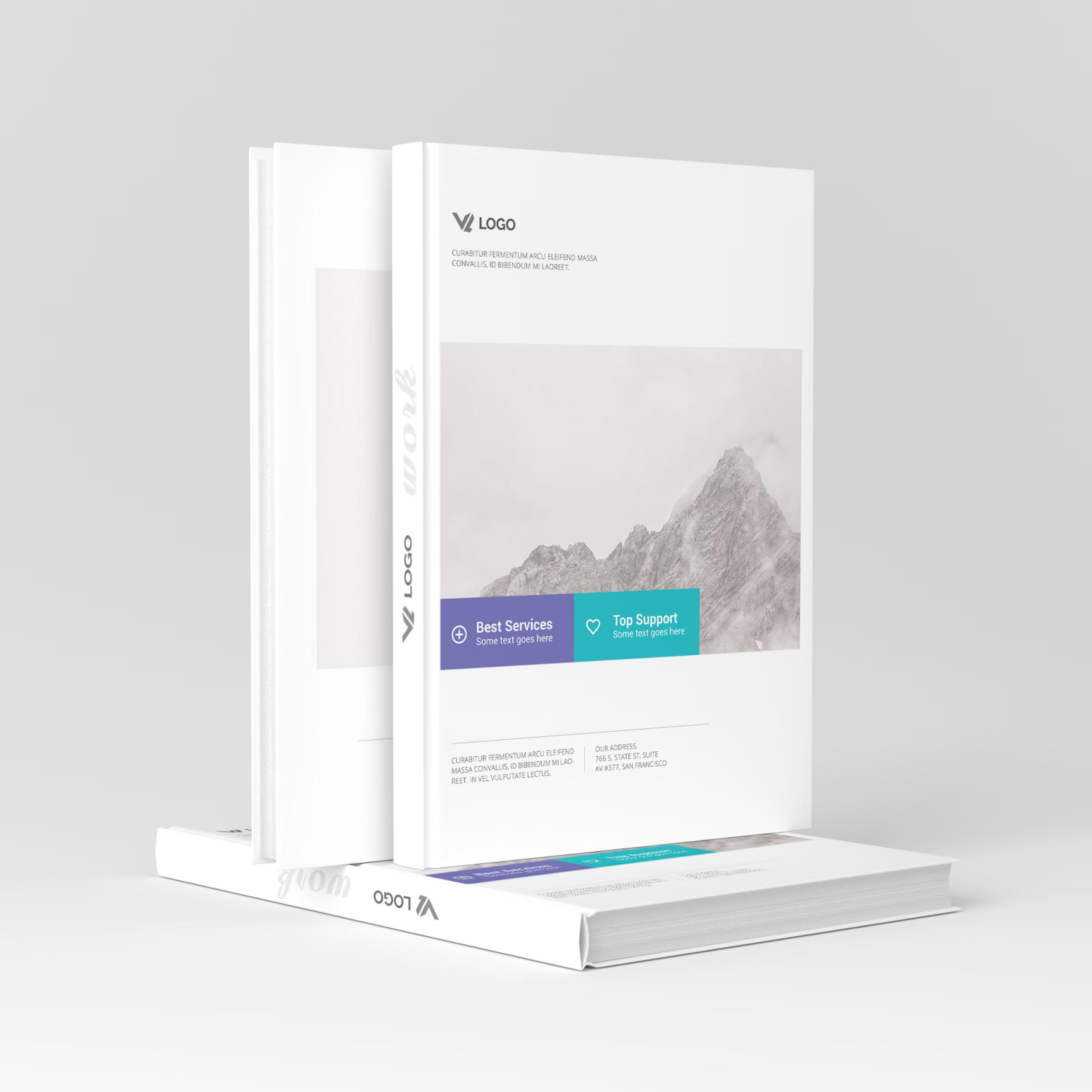 Portrait Hardcover Book Mockup