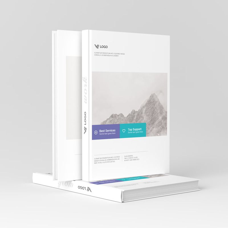 Portrait Hardcover Book Mockup