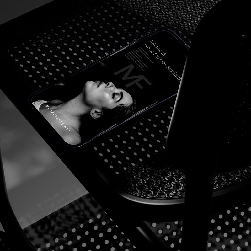 iPhone 15 Dark Shadowy Mockups 5