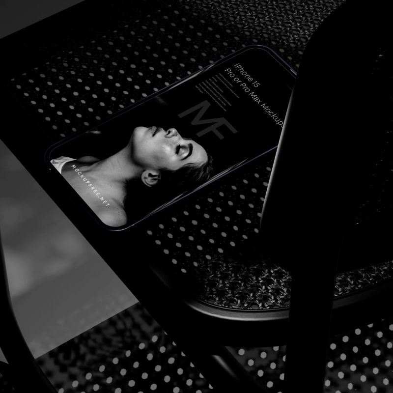 iPhone 15 Dark Shadowy Mockups 5