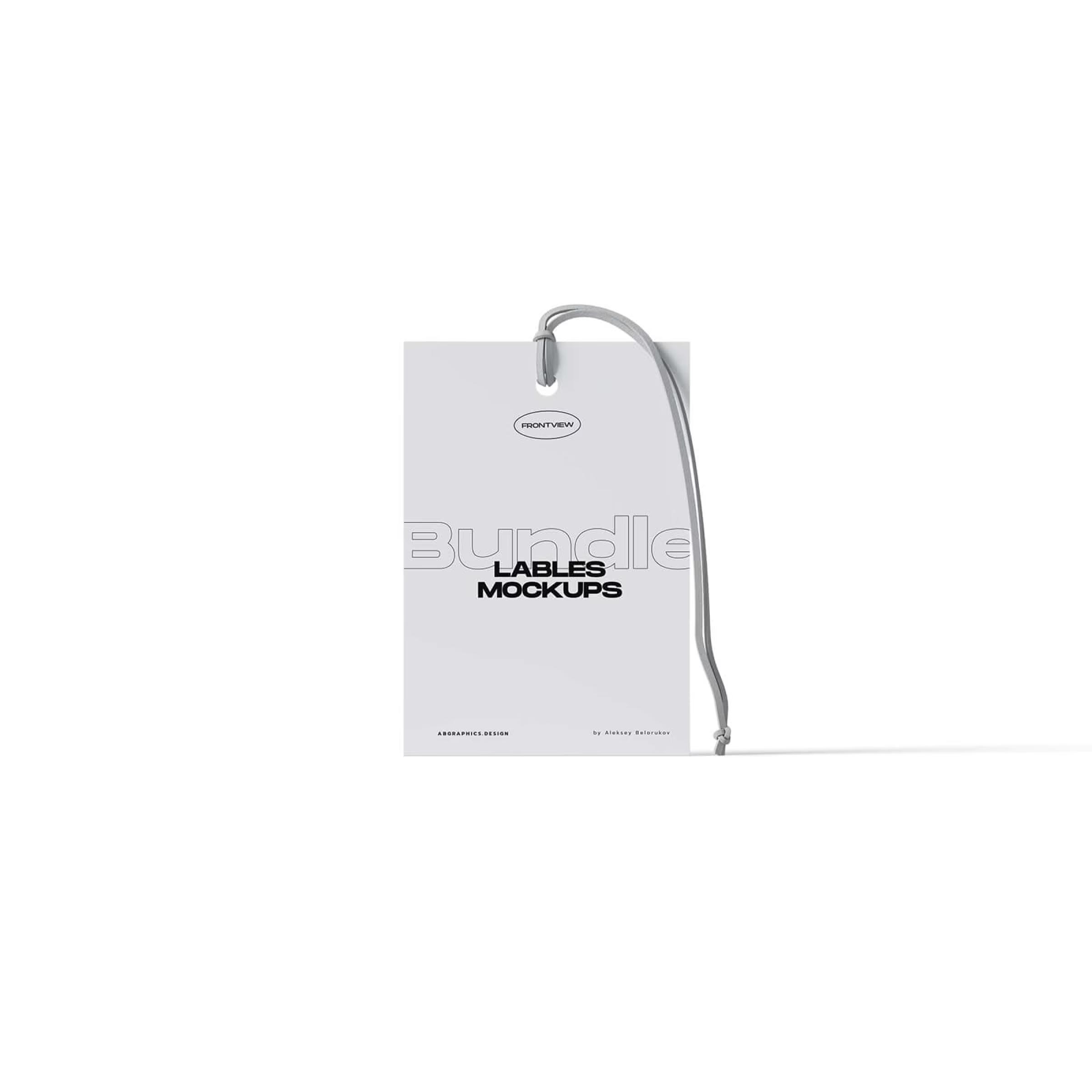 Free Label On Rope Mockup V6 Front View