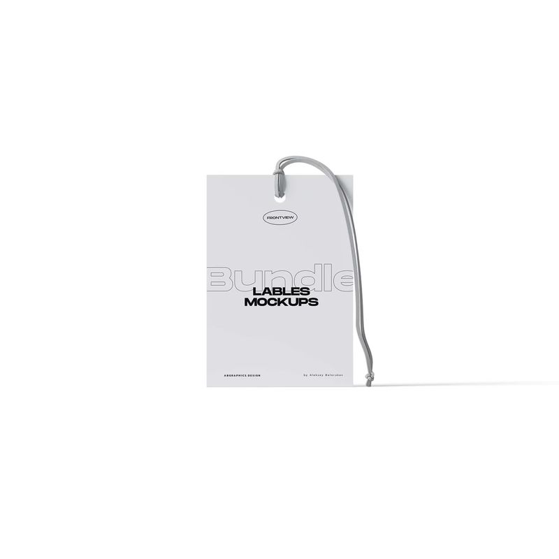 Free Label On Rope Mockup V6 Front View