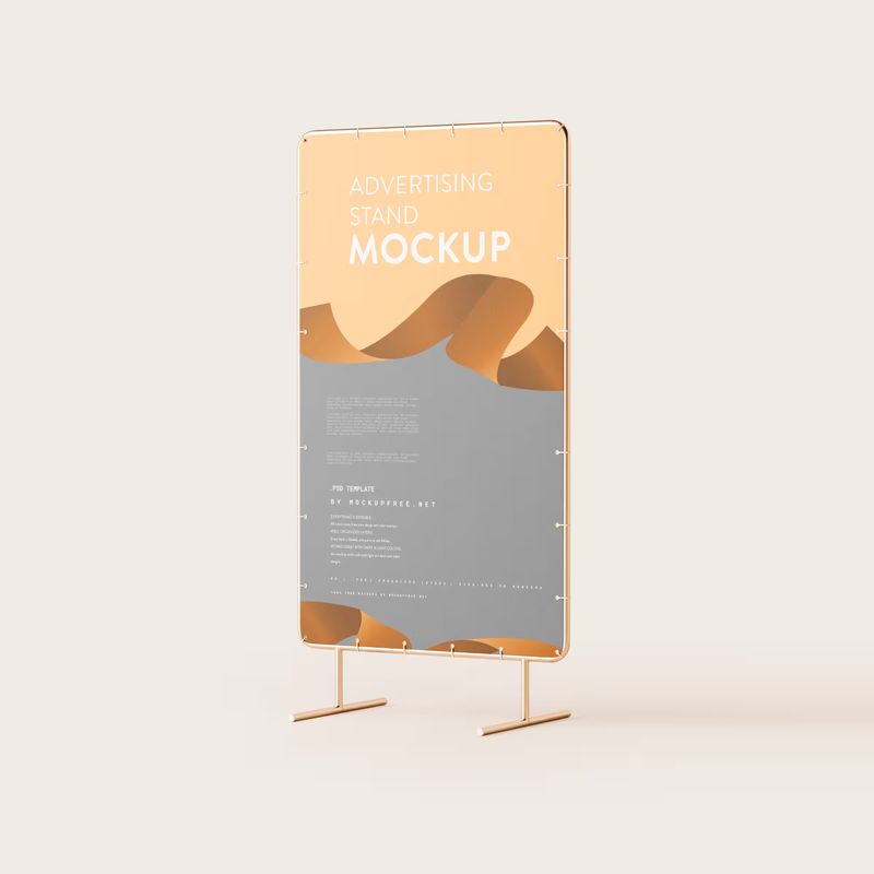 Advertising Stand Banner Mockup