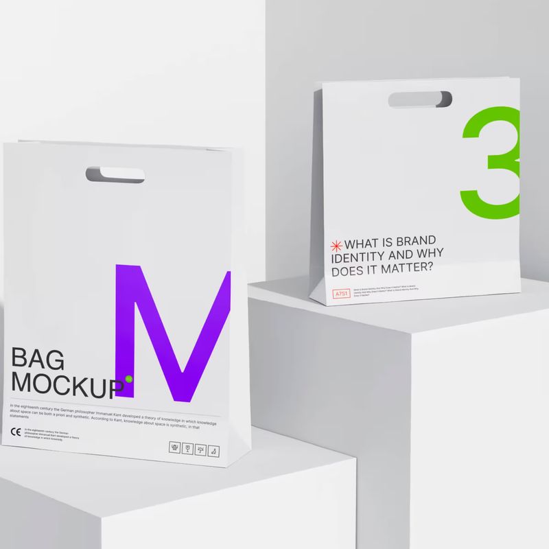 Free Paper Bags Mockup