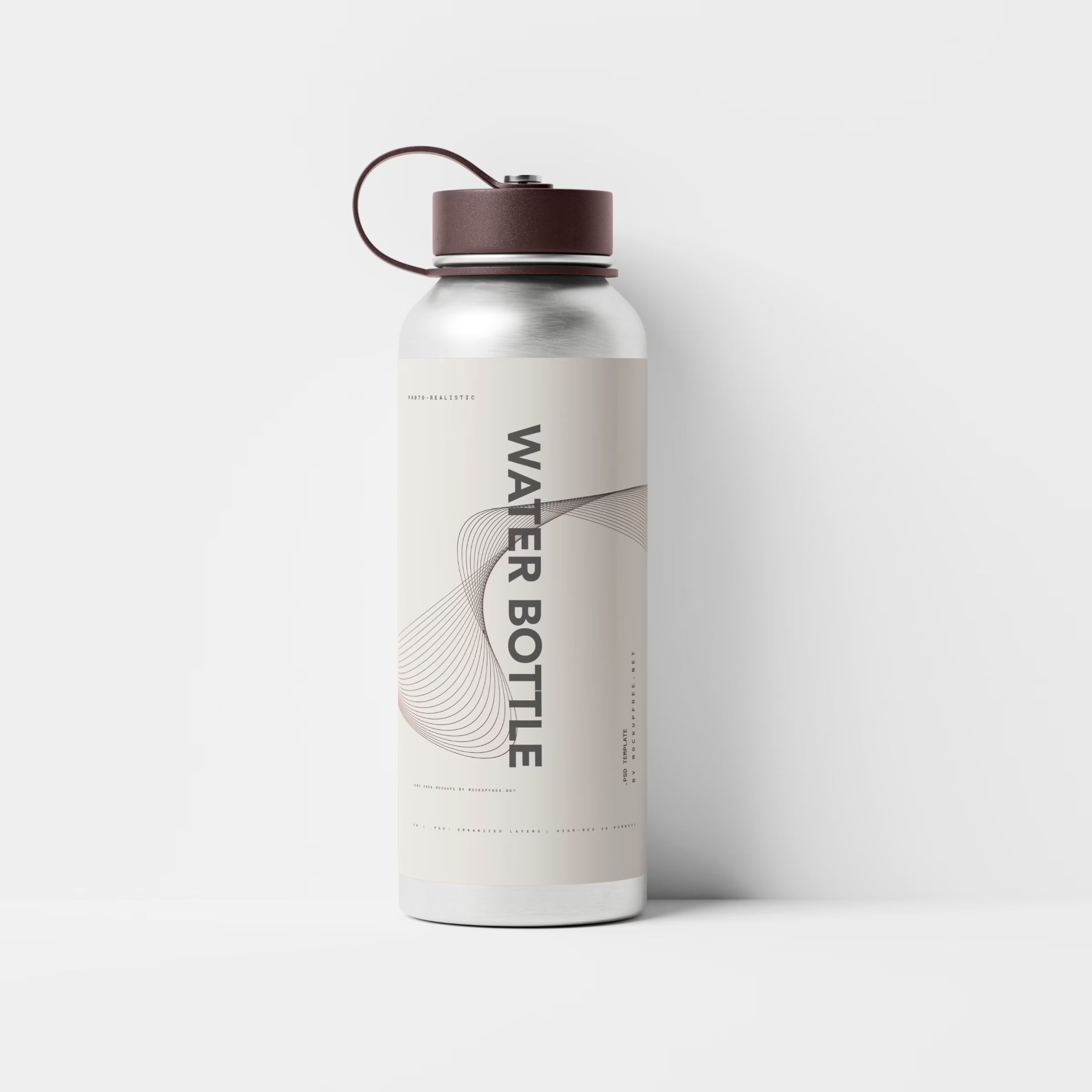 Aluminum Water Bottle Mockup 2
