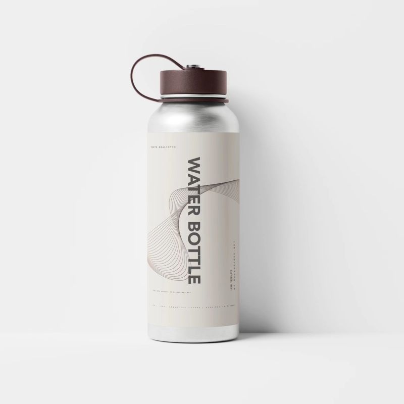 Aluminum Water Bottle Mockup 2