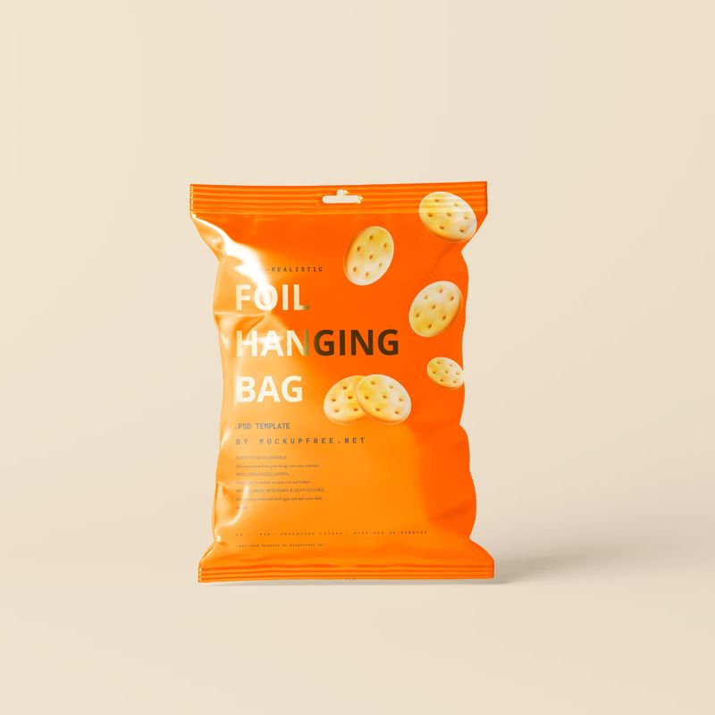 Foil Hanging Bag Mockup 2