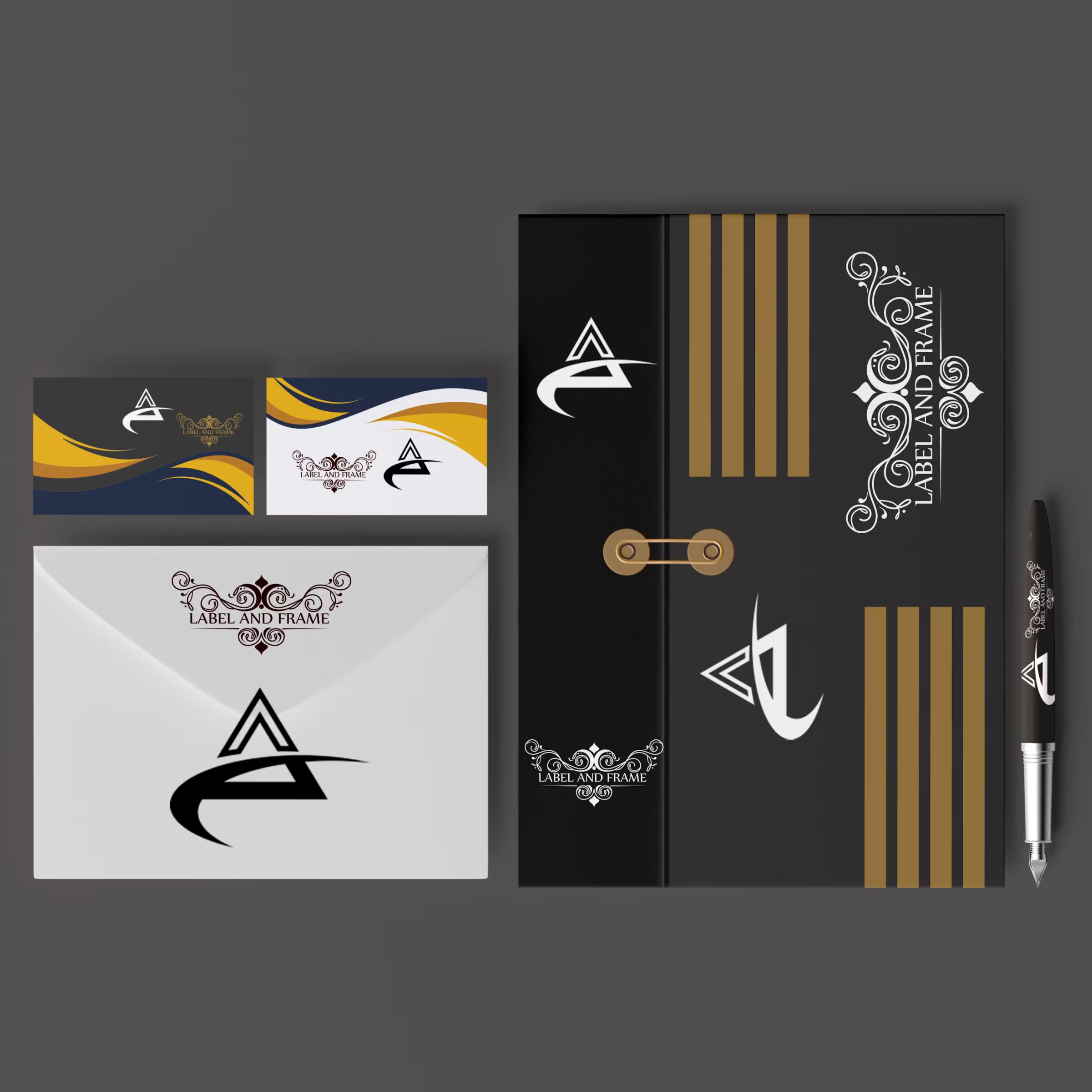 Dark Color Stationery Branding Identity Mockups 3