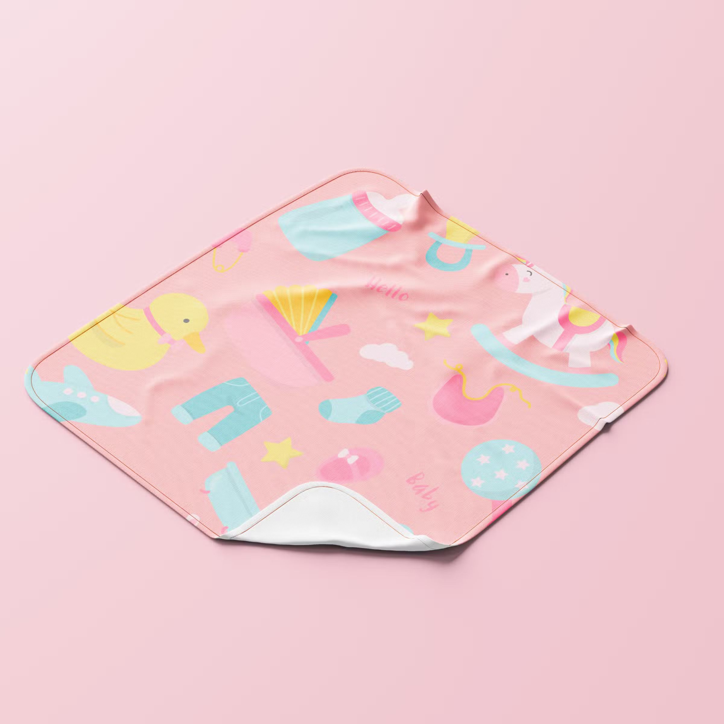Square Blanket Mockup