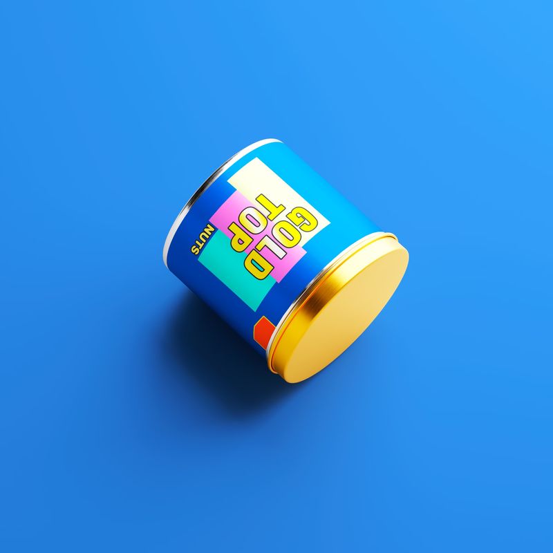 Cashew Nut Tin Can Mockup 4