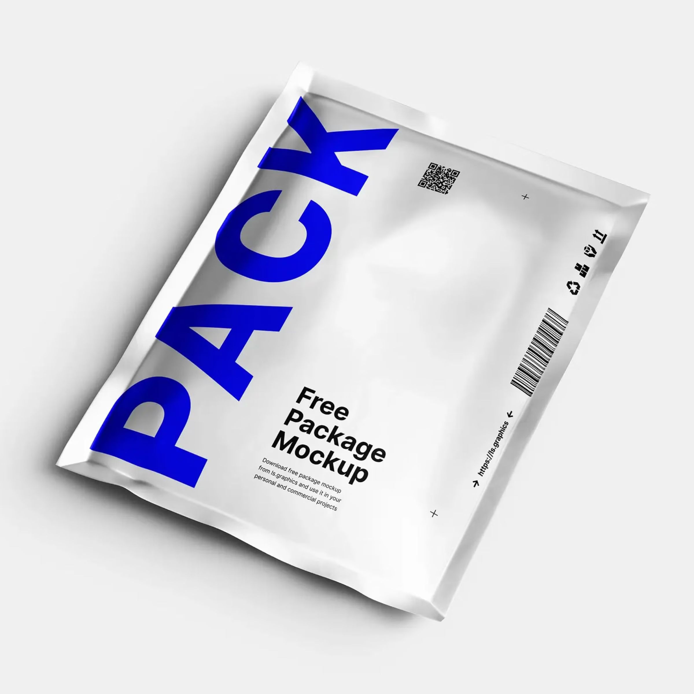Free Aluminum Pouch Package Mockup 2