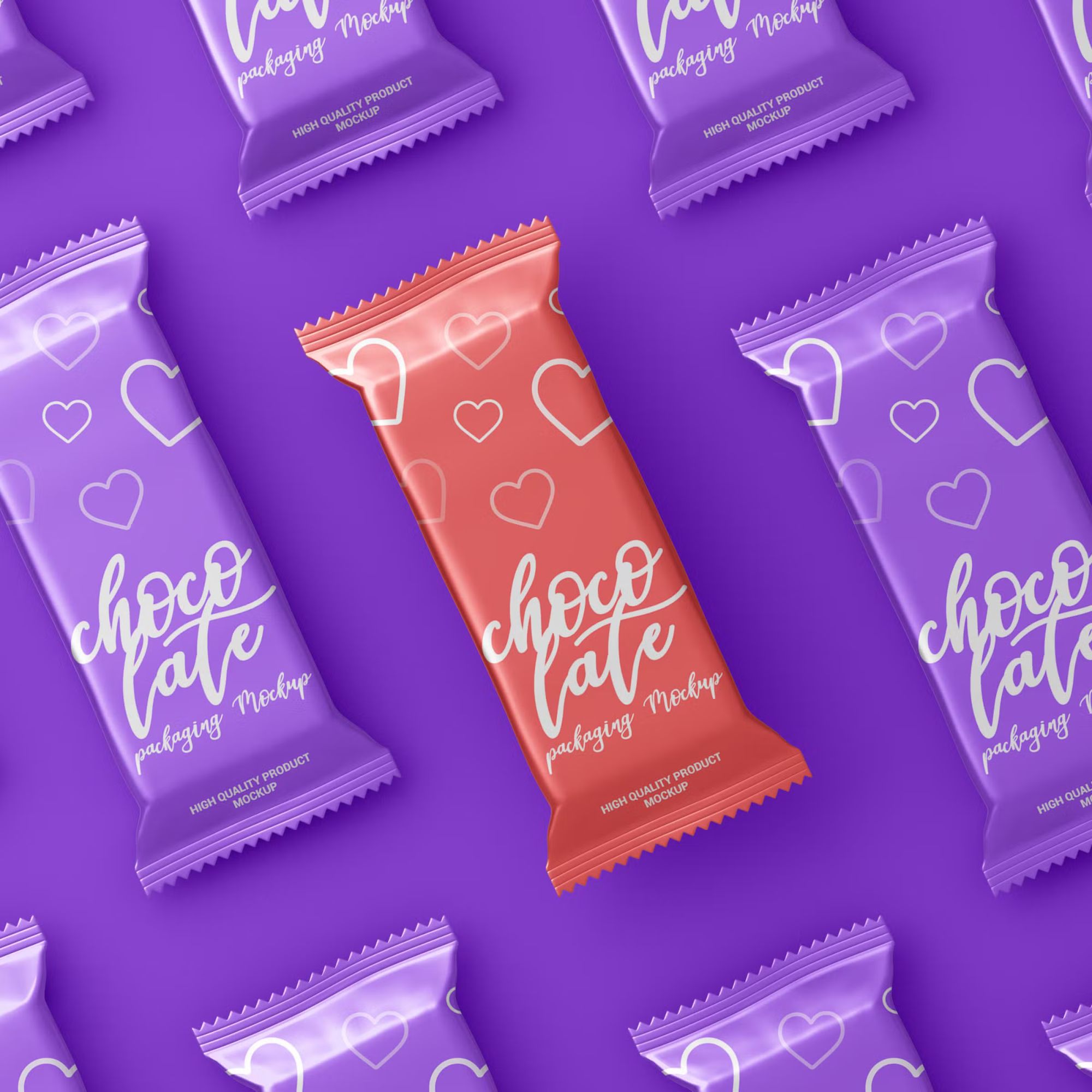 Free Chocolate Candy Bar Packaging Mockup 2