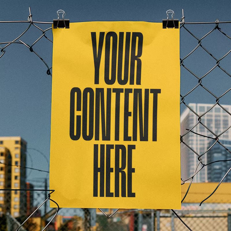 Grunge Urbanistic Poster Mockup