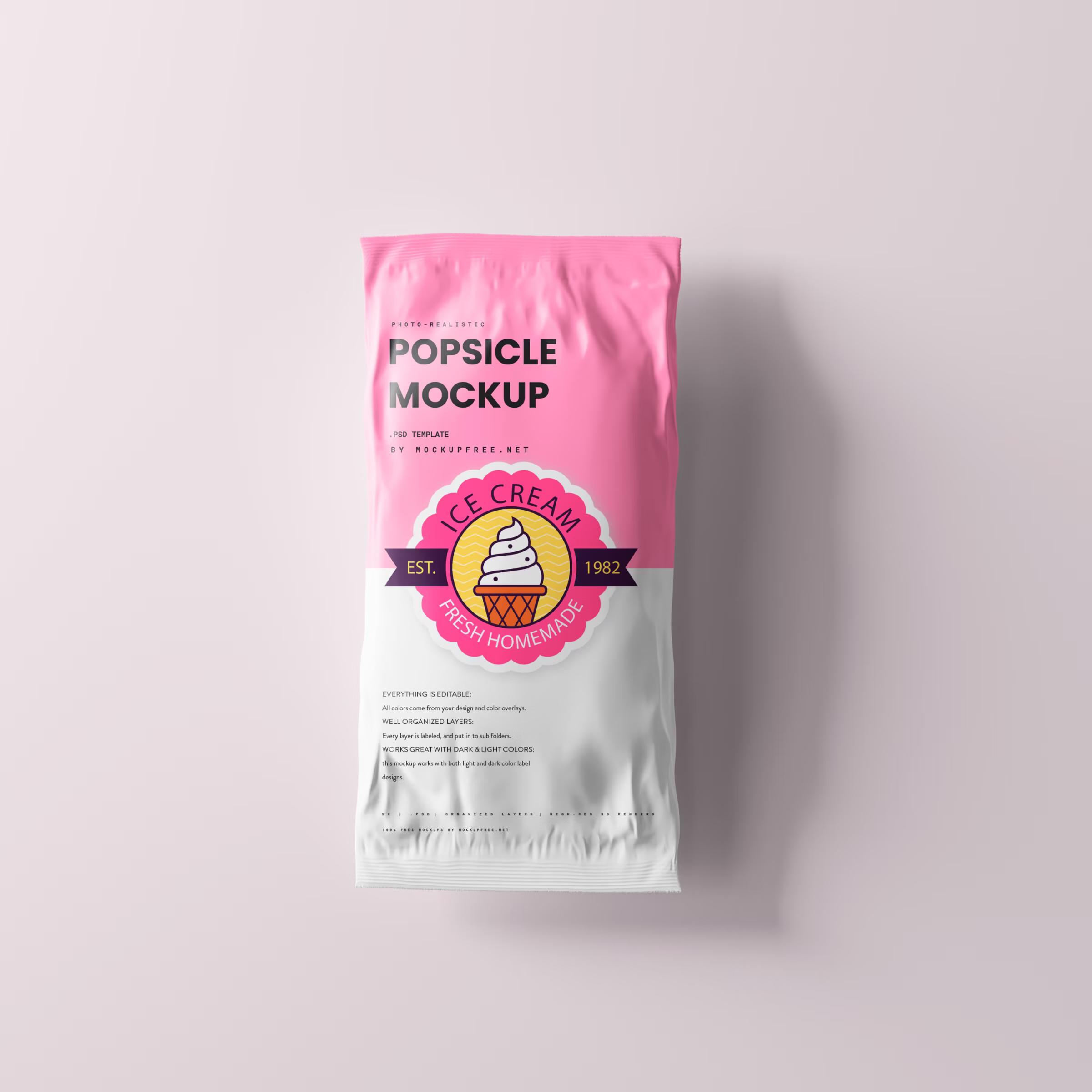 Popsicle Ice Cream Packaging Mockup 5