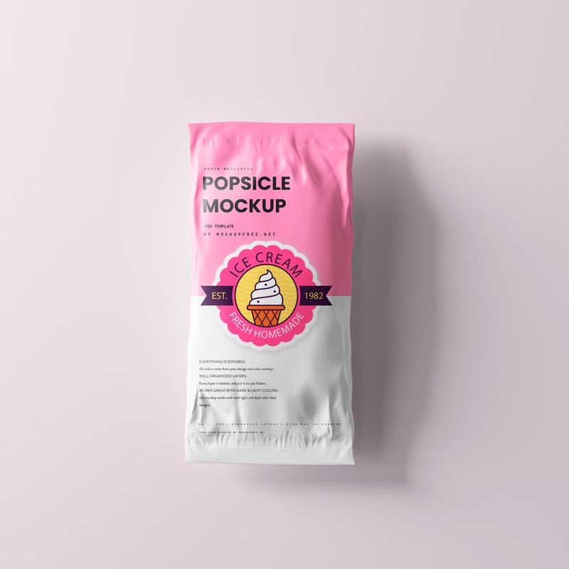 Popsicle Ice Cream Packaging Mockup 5