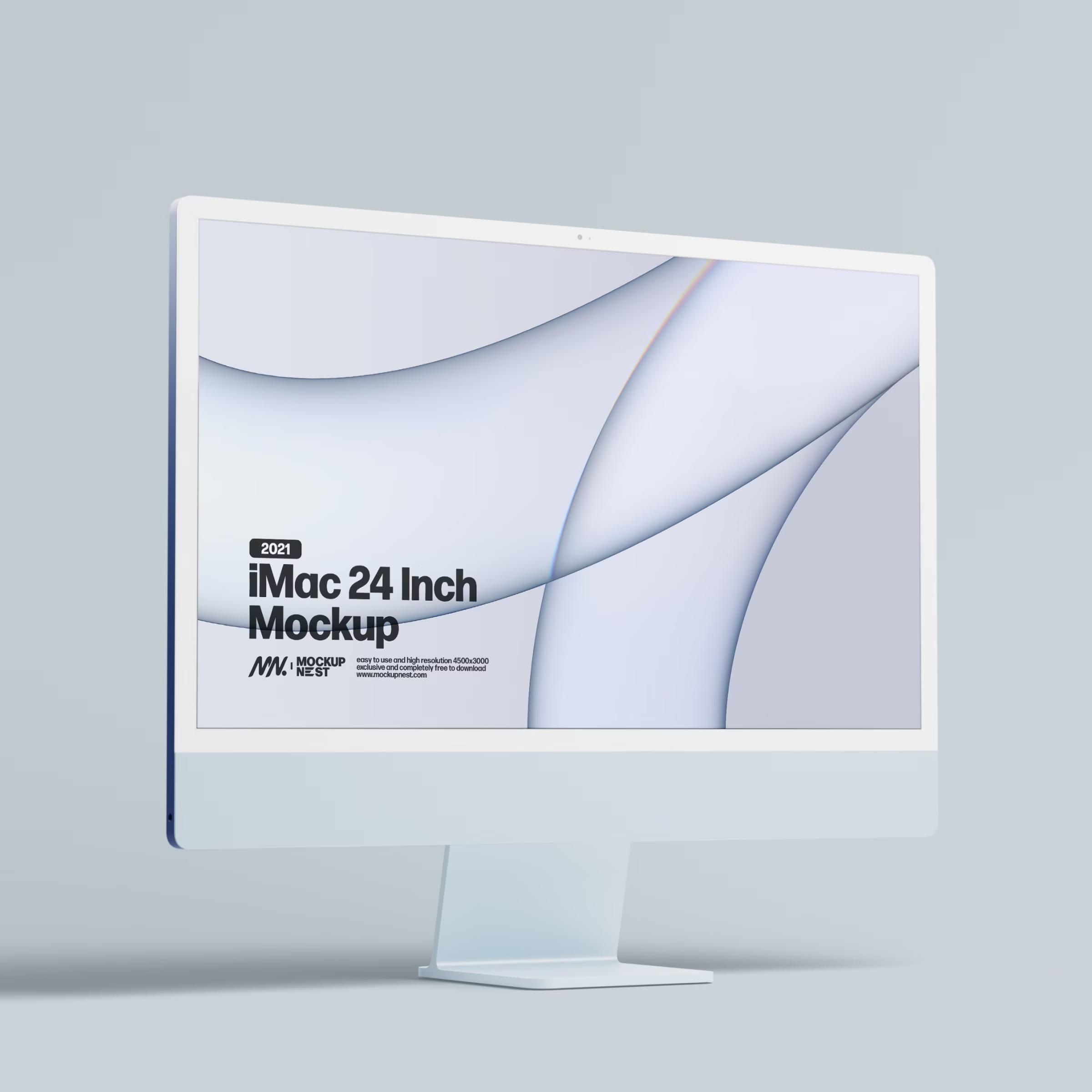 2021 iMac 24 Inch Mockup