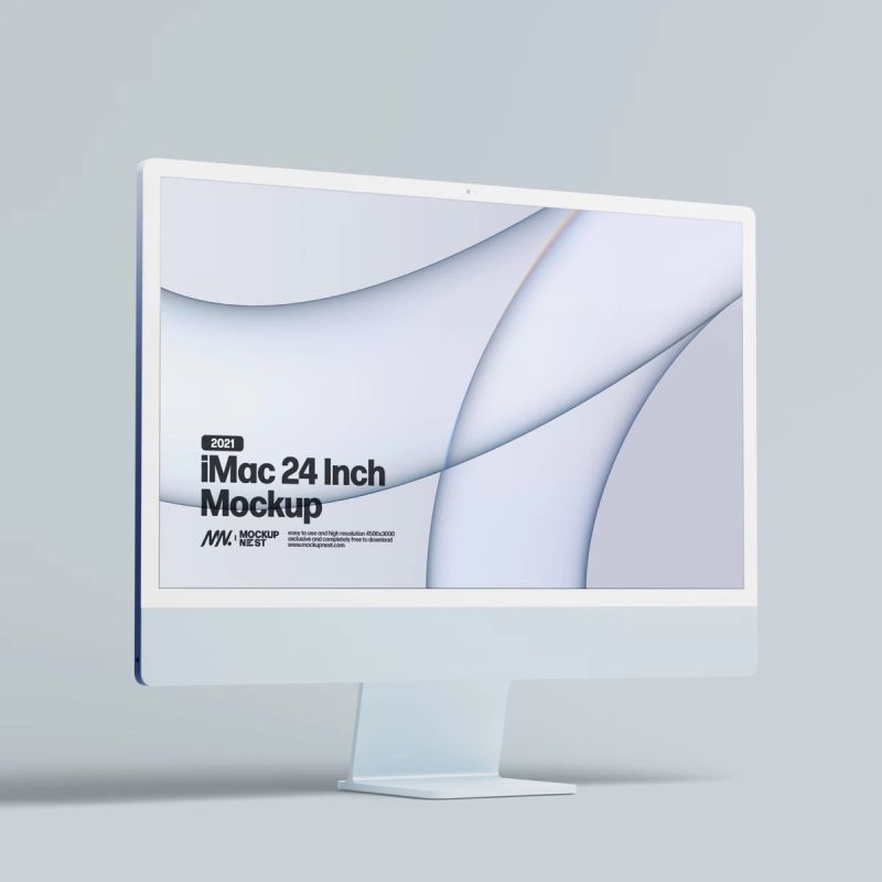 2021 iMac 24 Inch Mockup