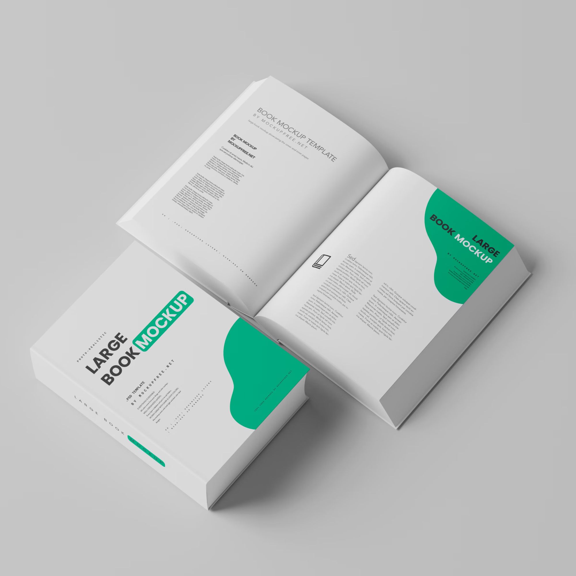 Large Size Book Cover and Inner Page Mockups 7