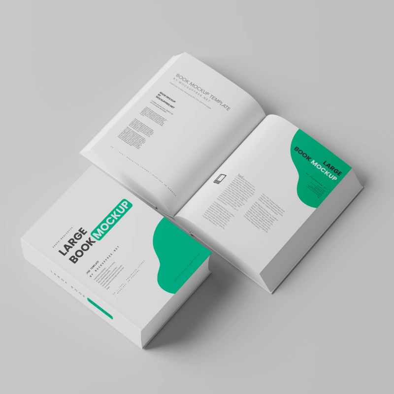 Large Size Book Cover and Inner Page Mockups 7