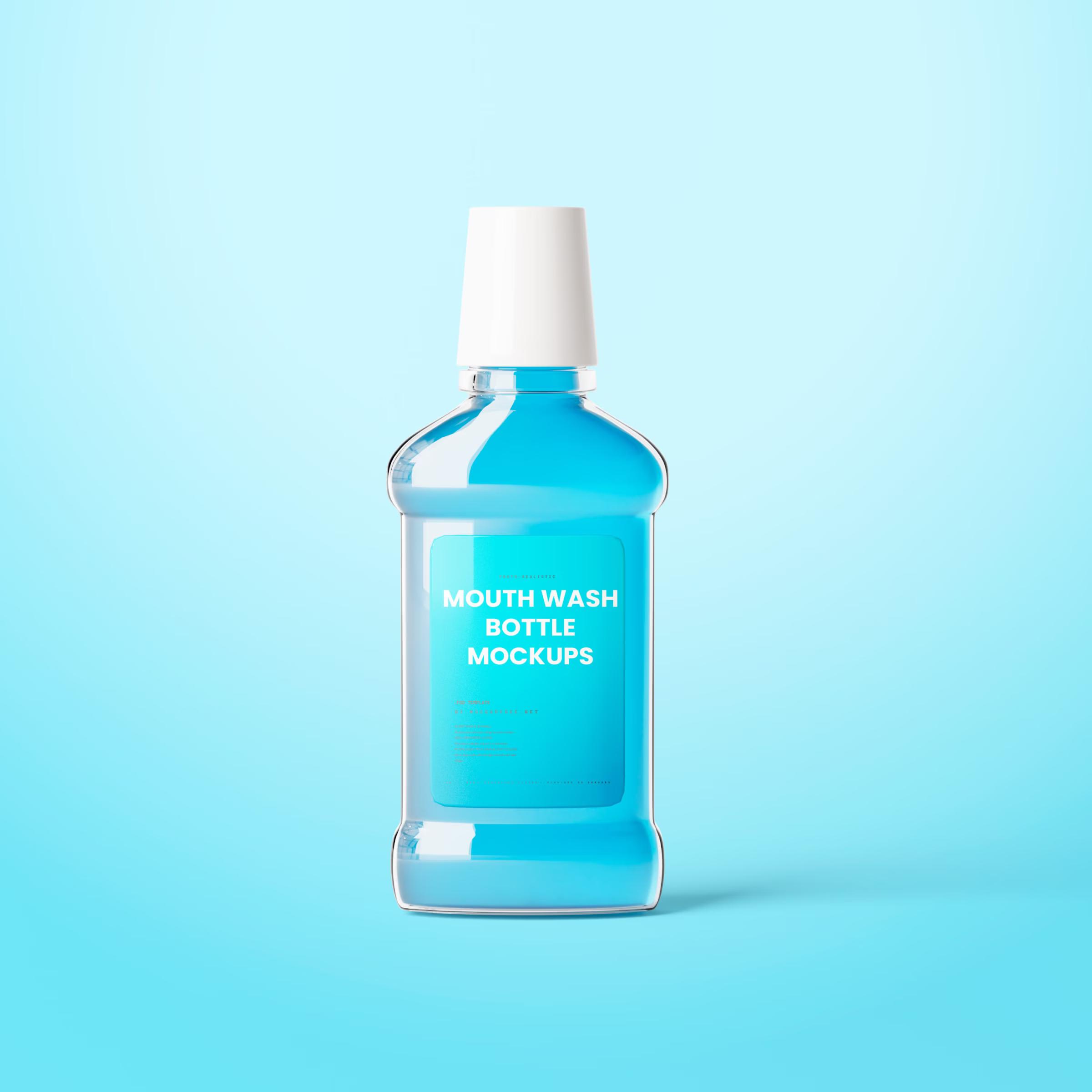Mouthwash Bottle Mockup