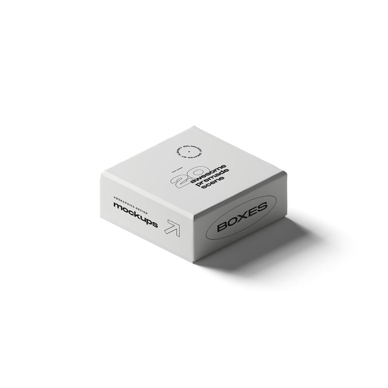 Free Box Mockup V4 Isometric