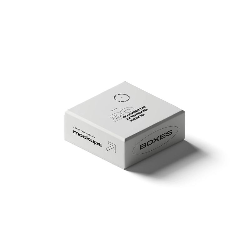 Free Box Mockup V4 Isometric