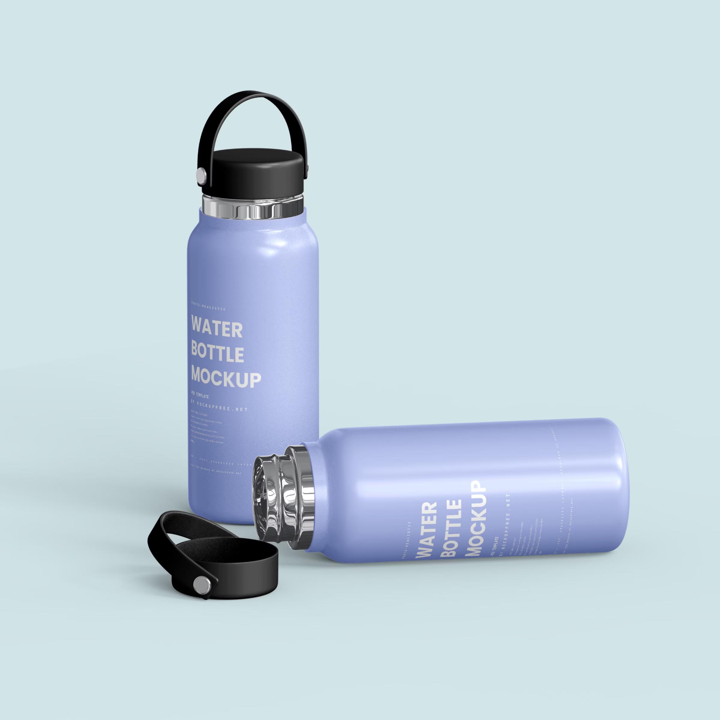 Aluminum Water Bottle Mockup 7