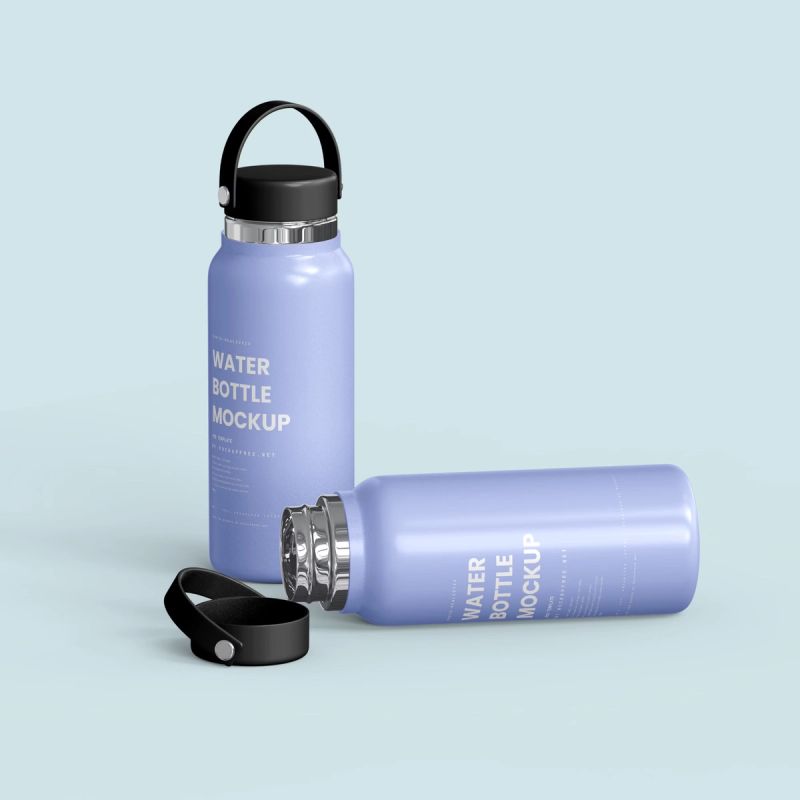 Aluminum Water Bottle Mockup 7