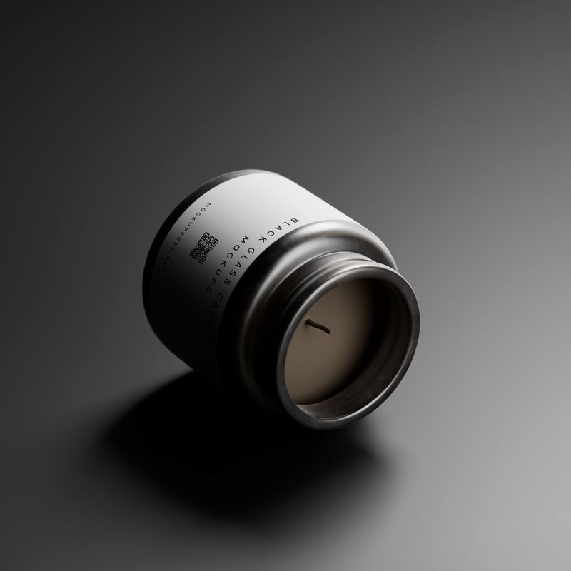 Black Glass Candle Jar Mockups 3