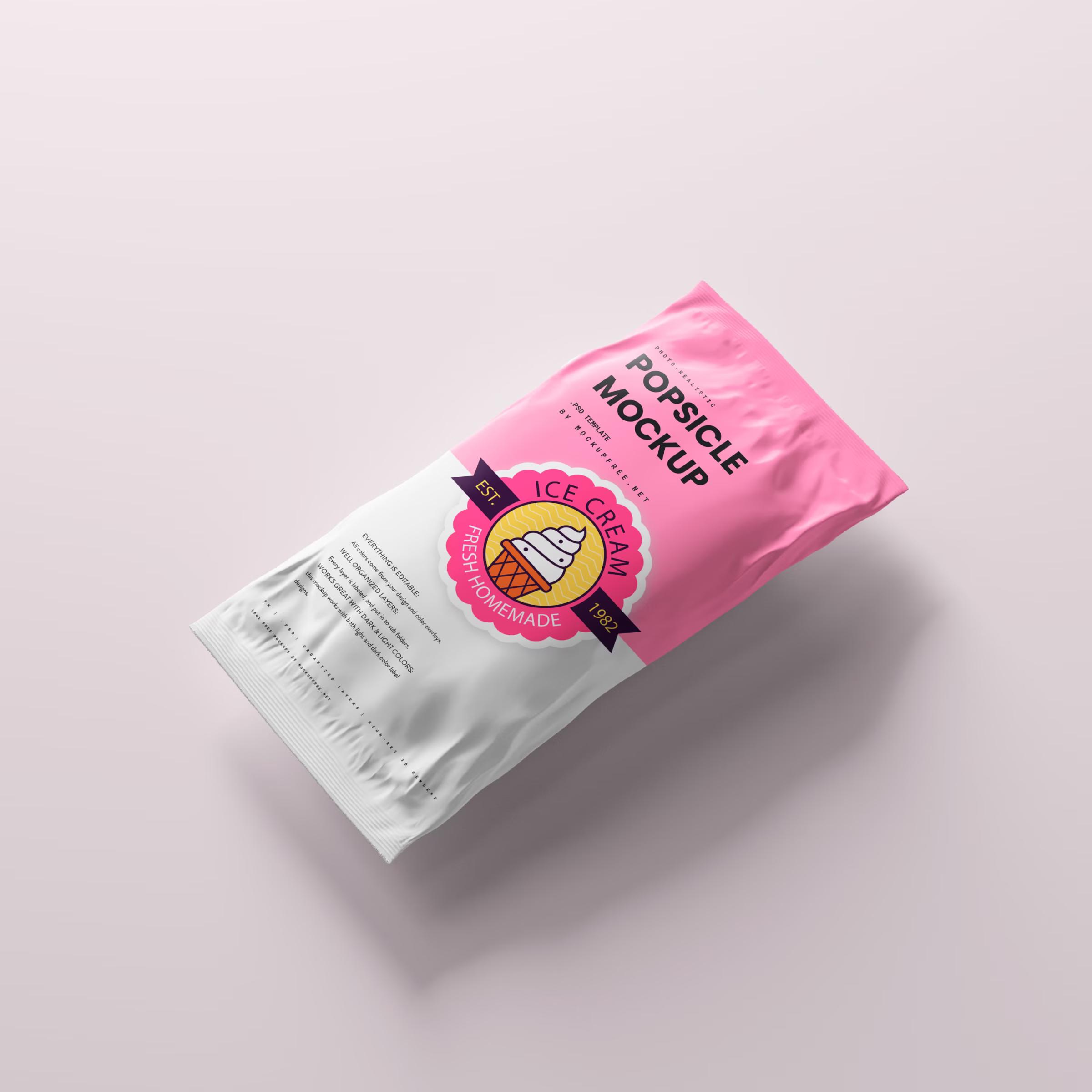 Popsicle Ice Cream Packaging Mockup 3