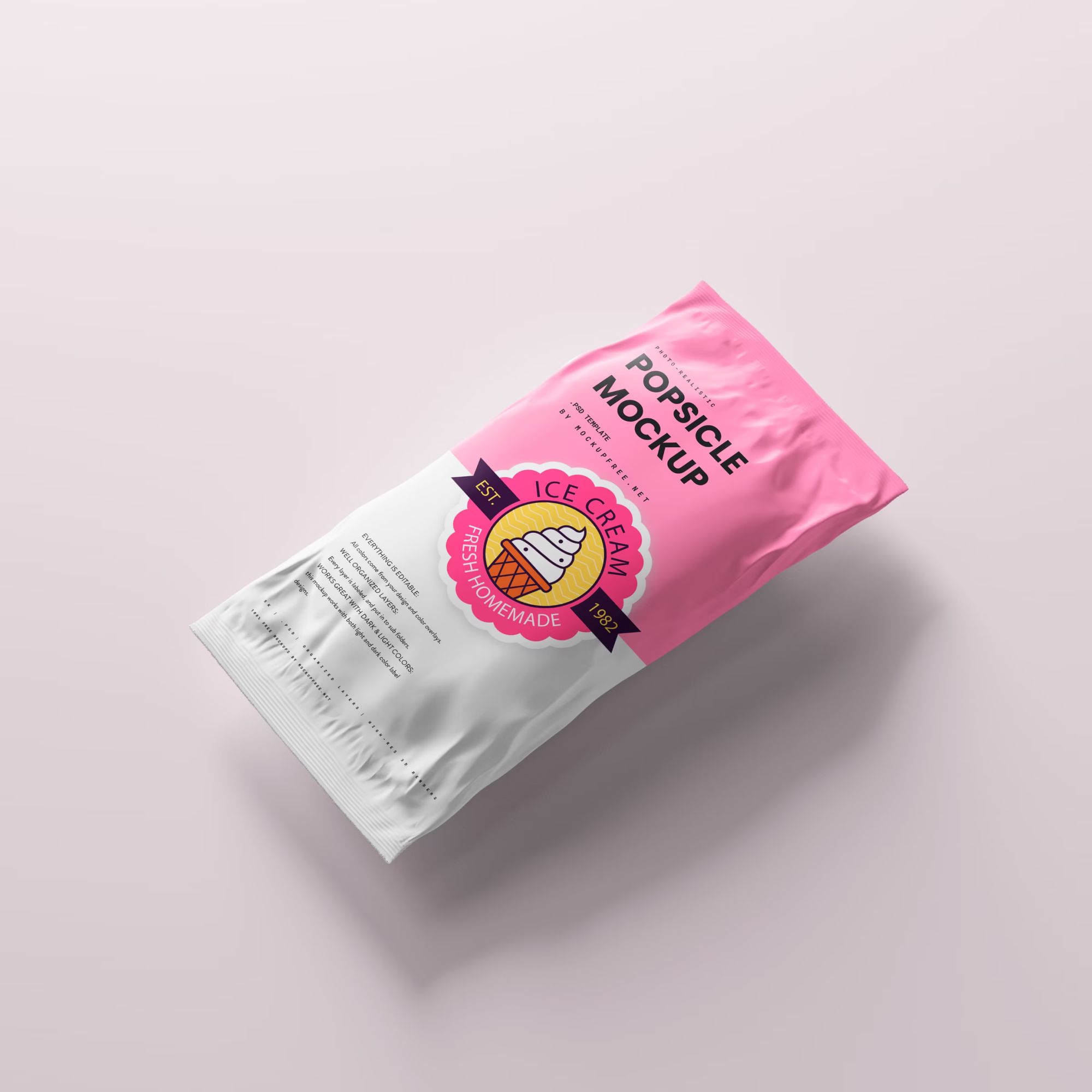 Popsicle Ice Cream Packaging Mockup 3