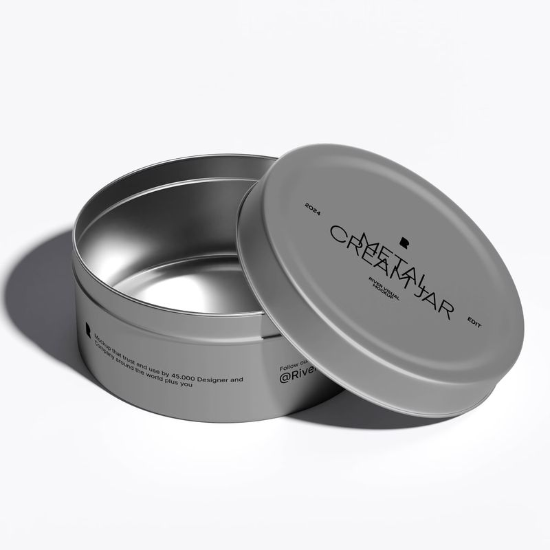 Metal Cream Jar Free Mockup