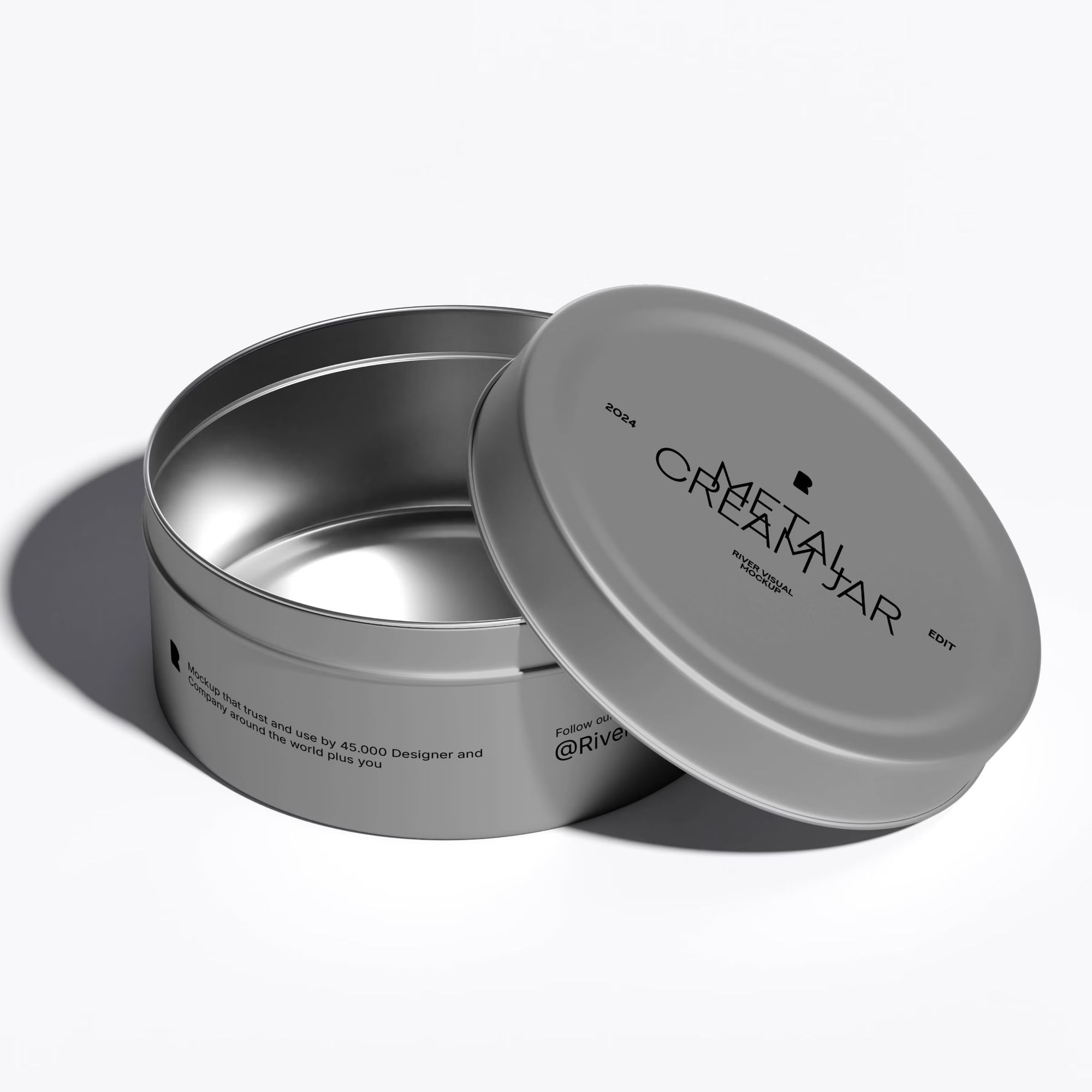 Metal Cream Jar Free Mockup