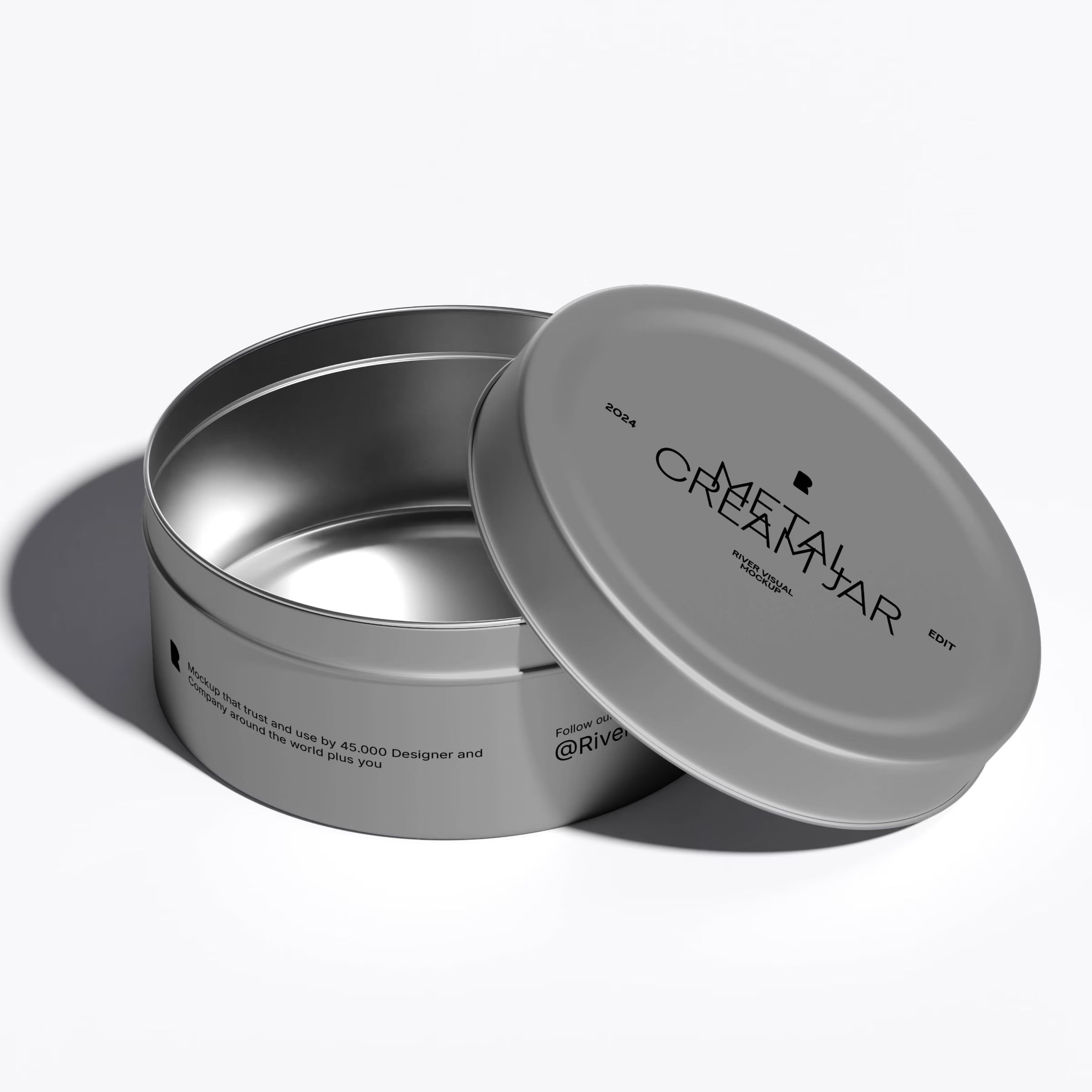 Metal Cream Jar Free Mockup