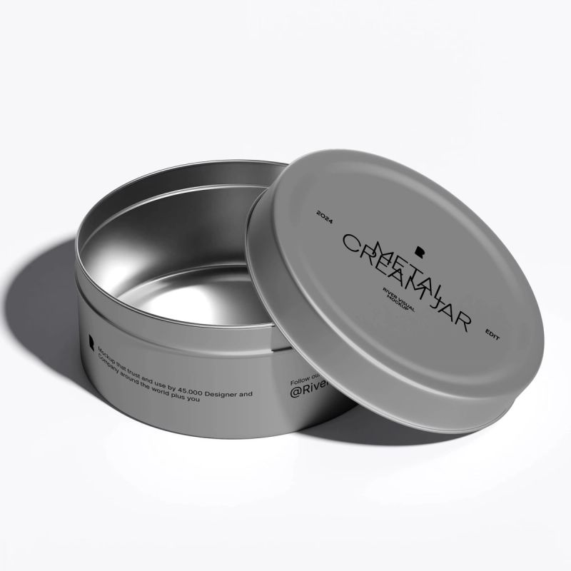Metal Cream Jar Free Mockup