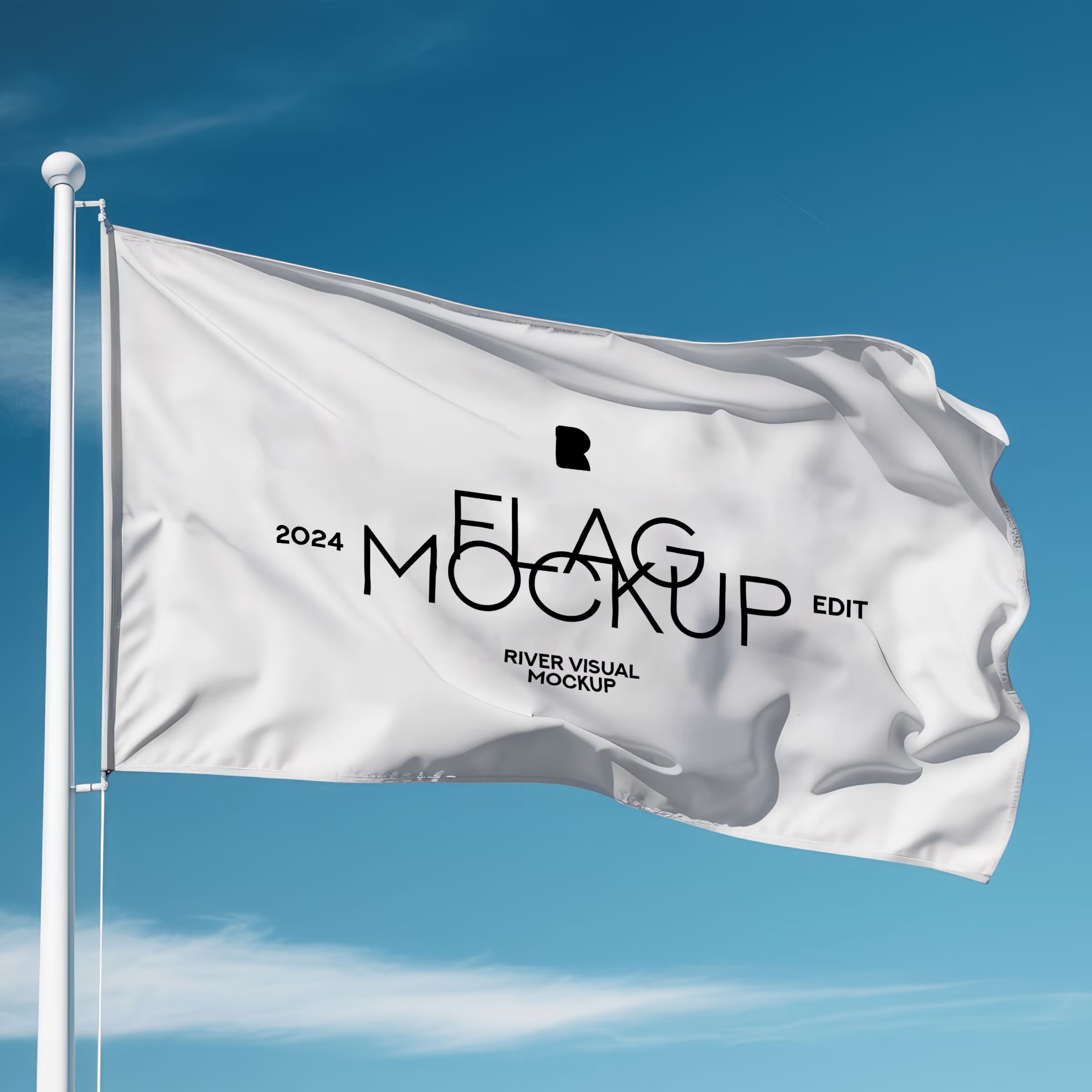 Flag Free Mockup