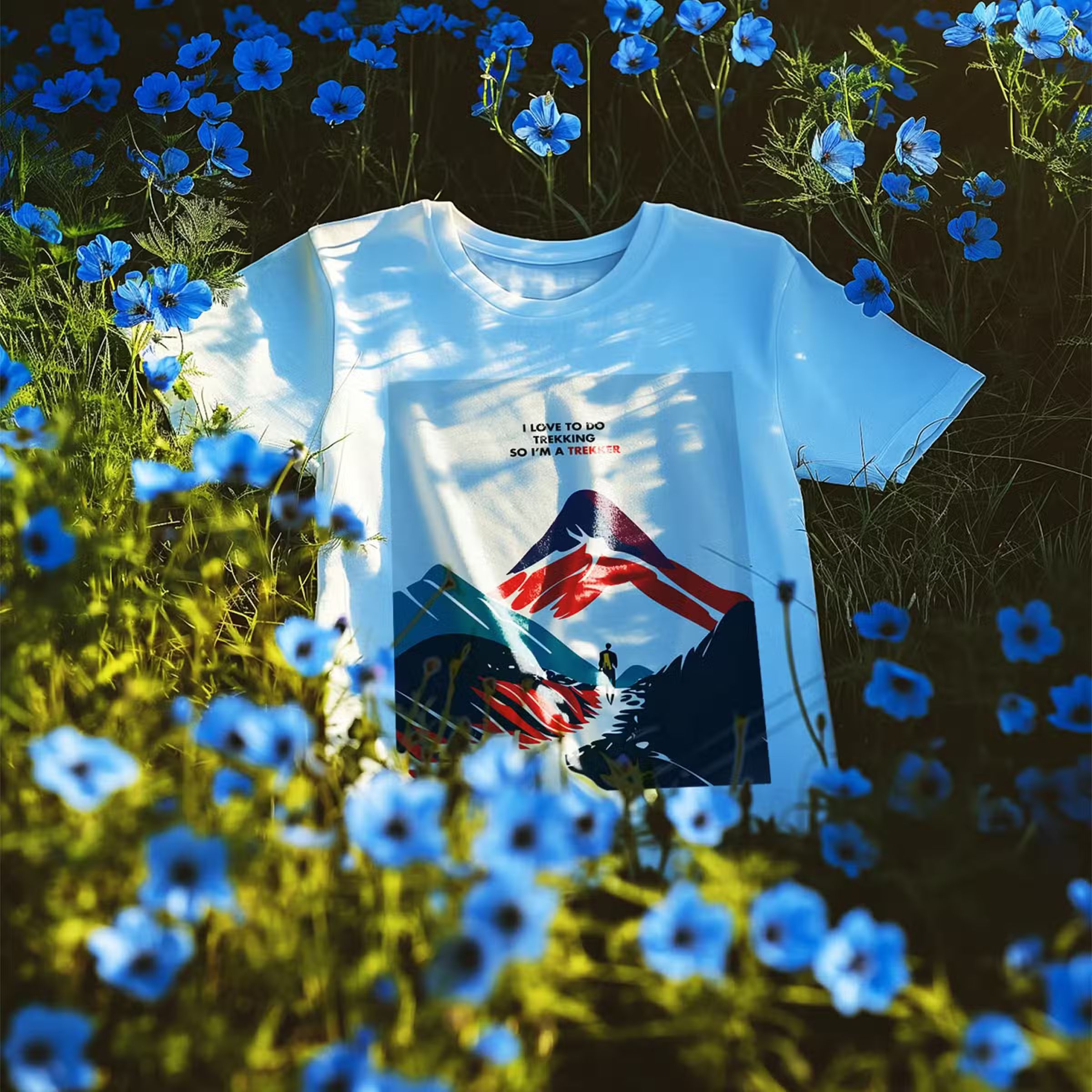 Oversized Tshirt between flowers