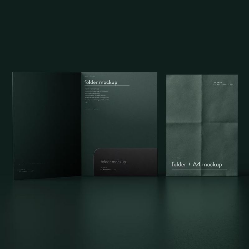 A4 size folder mock up 2