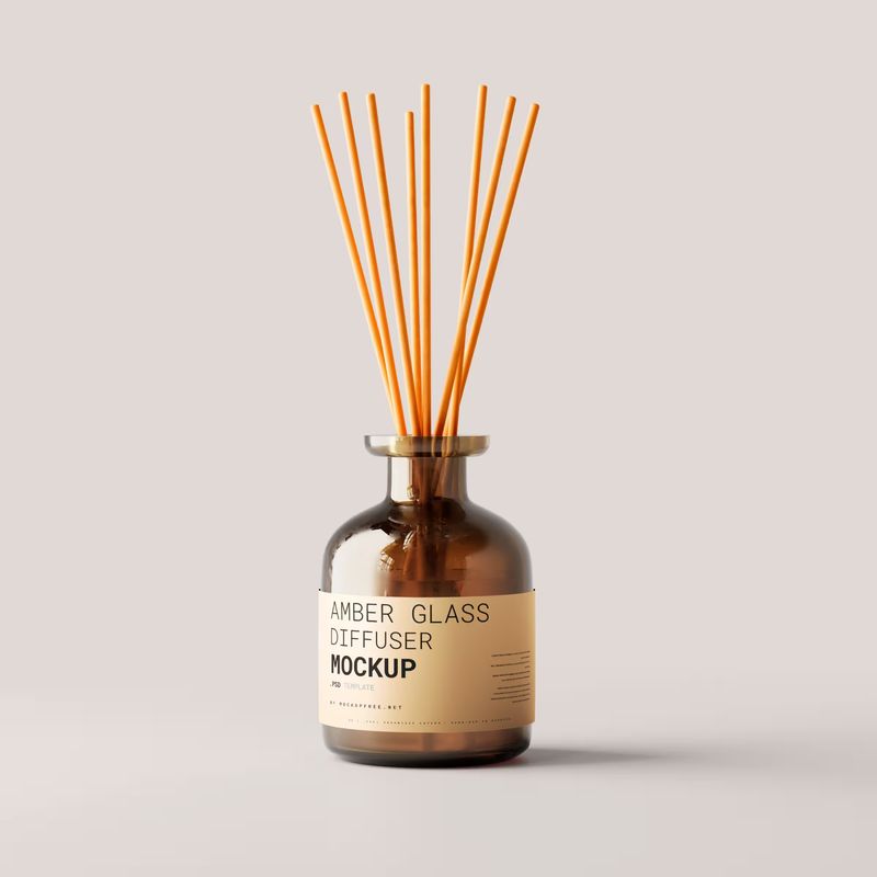 Amber Glass Reed Diffuser Mockups 3