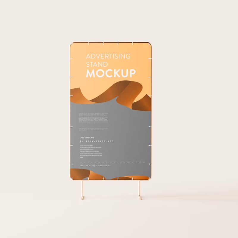 Advertising Stand Banner Mockup 2
